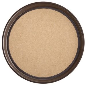 Round bronze-toned pressed powder bronzer in a brown circular case.